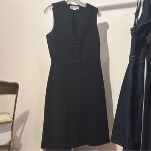 Victoria Beckham Dress Black Runway No Tag Size 8 10 Crepe Cocktail Slit Front